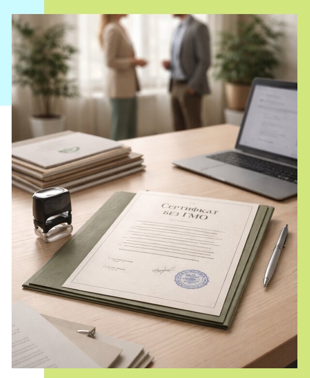 Сертификат без ГМО в Алейске от 7733 р. оформить срочно Алешин-Лук